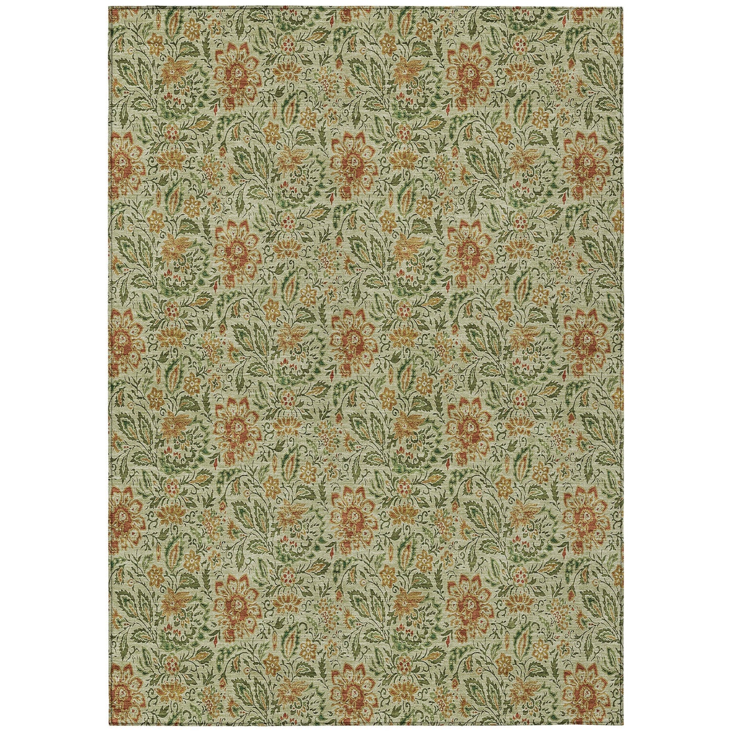 Addison Rugs Chantille ACN660AL 8 x 10 (ft) Aloe Rectangular Indoor/Outdoor Geometric Machine washable Area rug