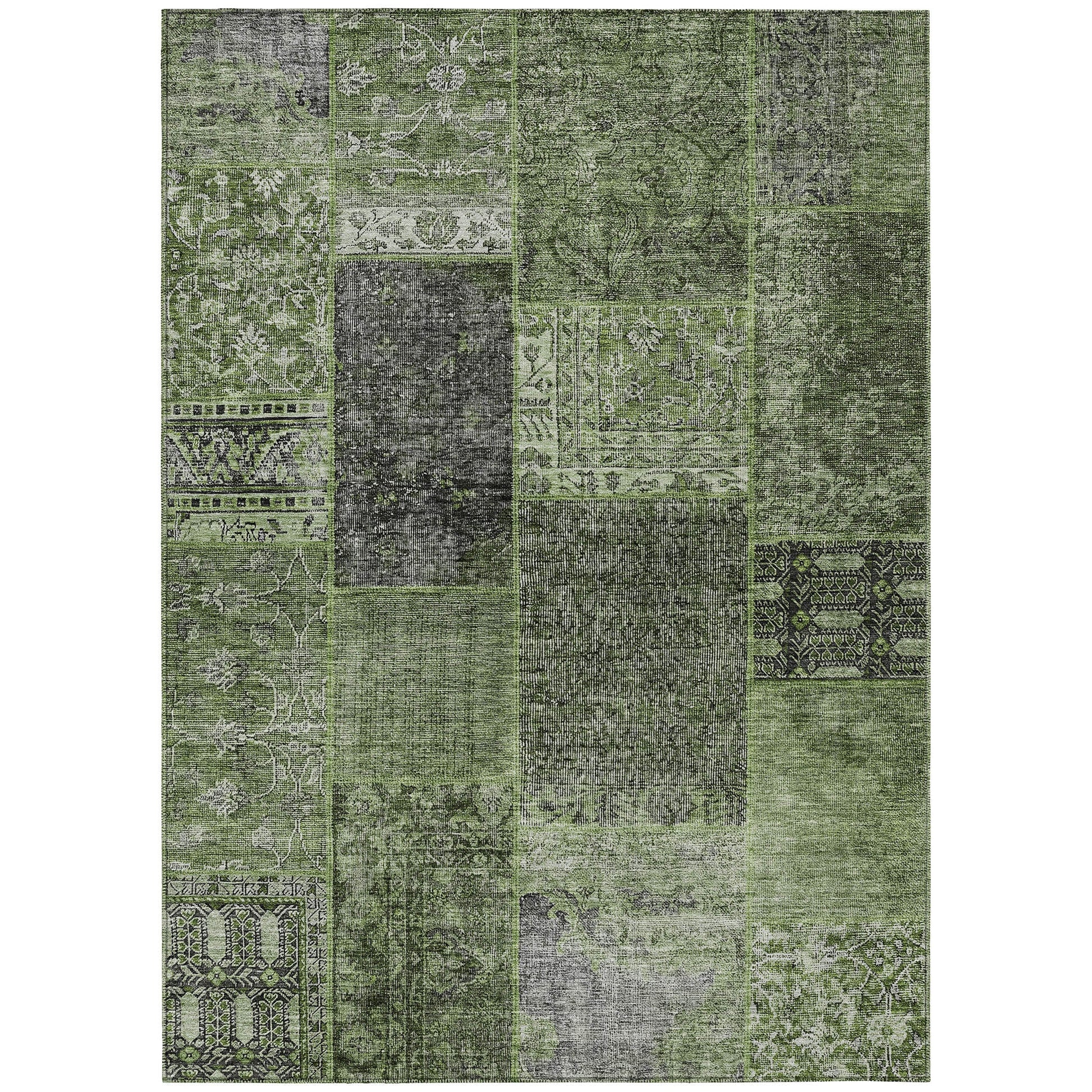 Addison Rugs Chantille ACN669OL 9 x 12 (ft) Olive Rectangular Indoor/Outdoor Geometric Machine washable Area rug