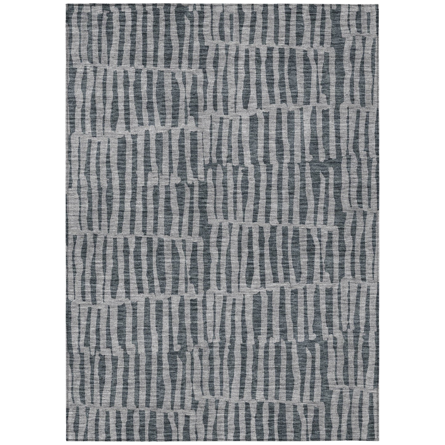 Addison Rugs Chantille ACN674CC 9 x 12 (ft) Charcoal Rectangular Indoor/Outdoor Geometric Machine washable Area rug