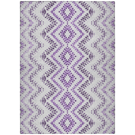 Addison Rugs Chantille ACN684PP 8 x 10 (ft) Purple Rectangular Indoor/Outdoor Geometric Machine washable Area rug