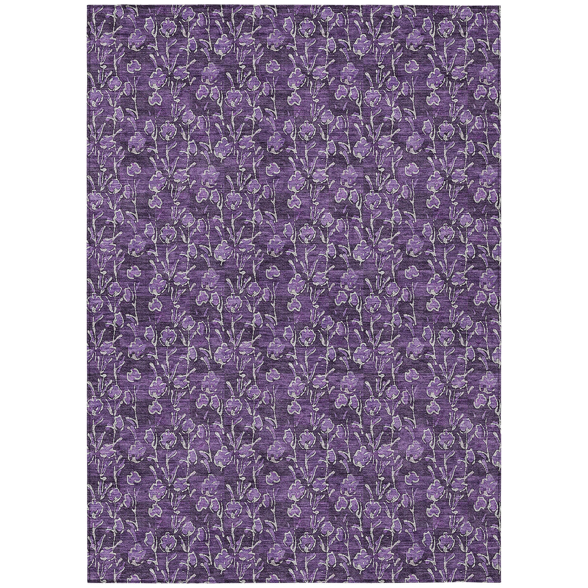 Addison Rugs Chantille ACN692PP 8 x 10 (ft) Purple Rectangular Indoor/Outdoor Geometric Machine washable Area rug