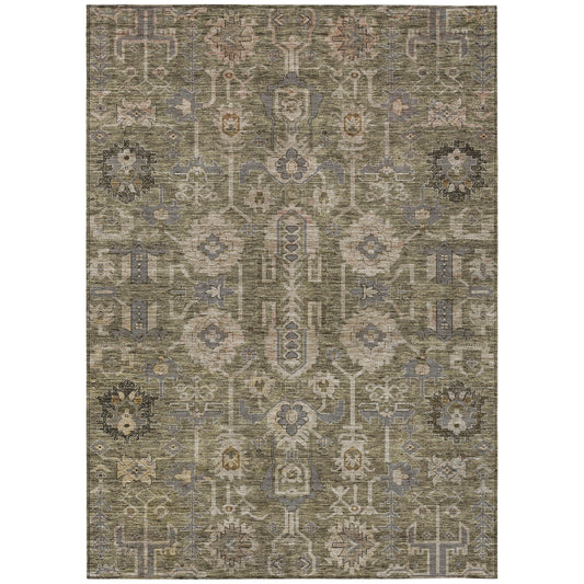 Addison Rugs Chantille ACN697BR 9 x 12 (ft) Brown Rectangular Indoor/Outdoor Geometric Machine washable Area rug