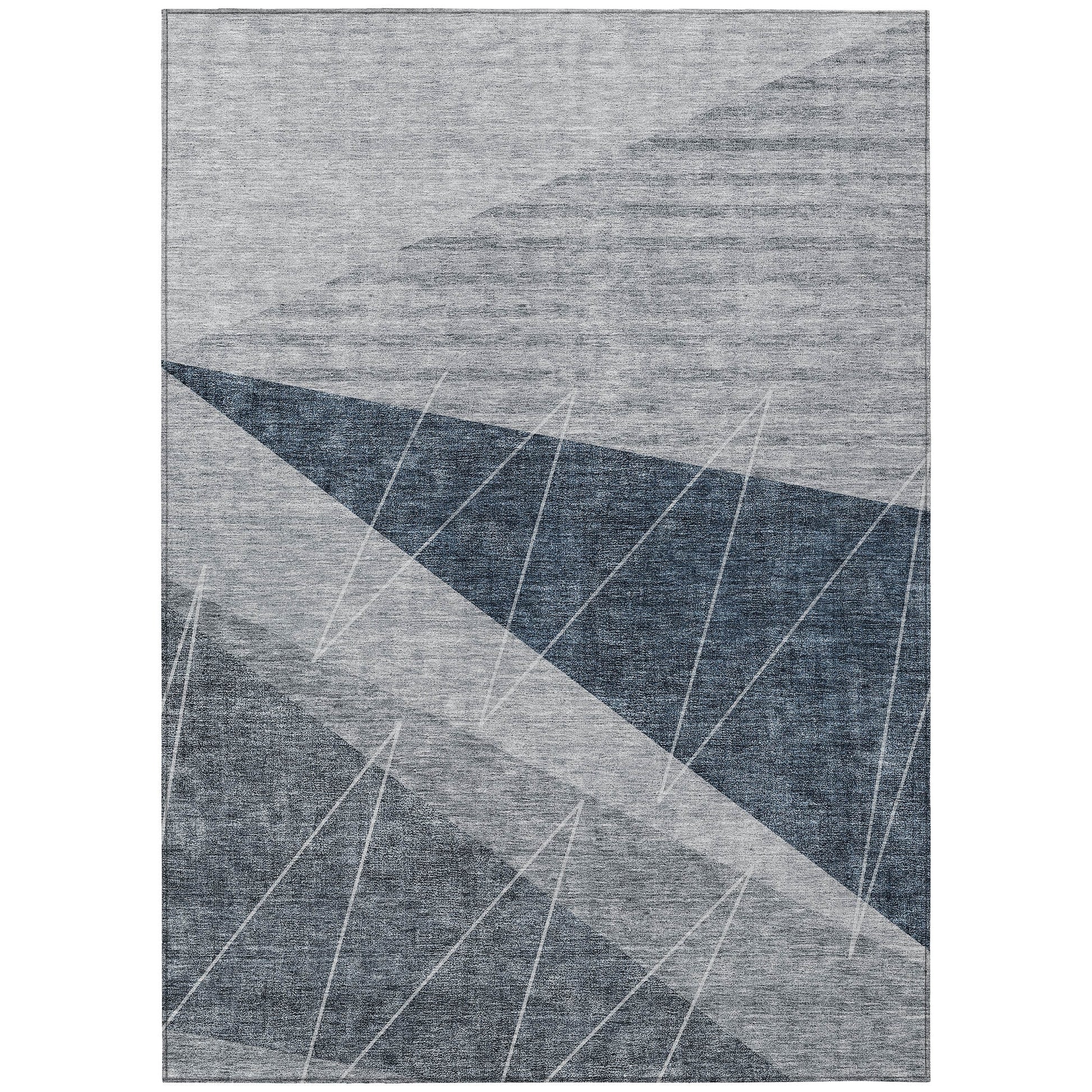 Addison Rugs Chantille ACN706CC 9 x 12 (ft) Charcoal Rectangular Indoor/Outdoor Geometric Machine washable Area rug