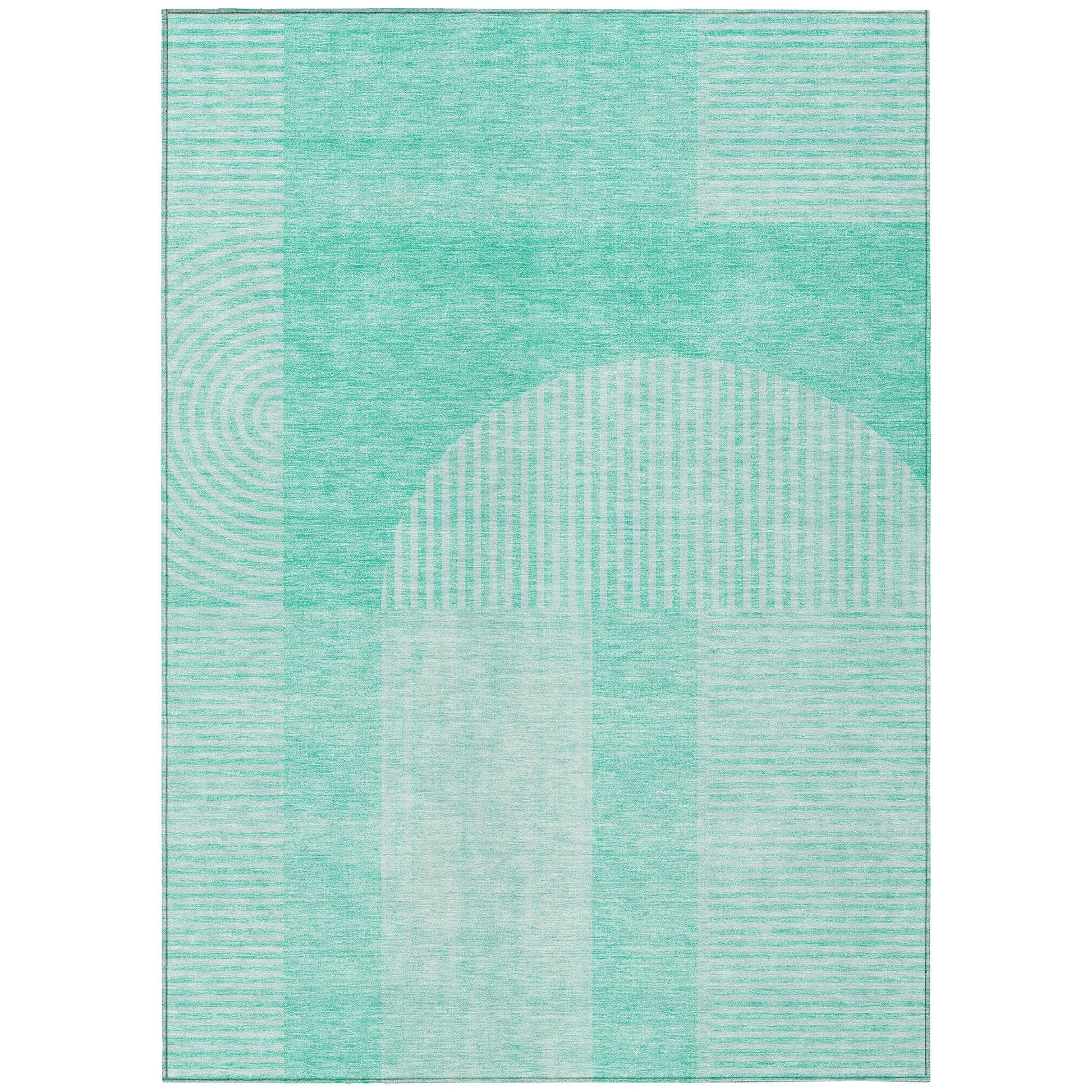 Addison Rugs Chantille ACN711TE 9 x 12 (ft) Teal Rectangular Indoor/Outdoor Geometric Machine washable Area rug
