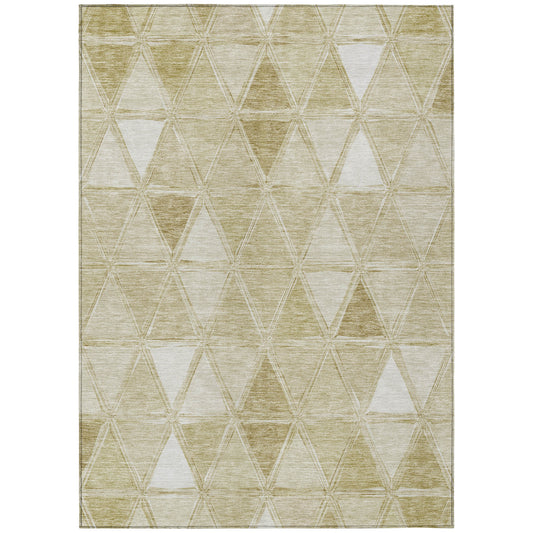 Addison Rugs Chantille ACN722KH 8 x 10 (ft) Khaki Rectangular Indoor/Outdoor Geometric Machine washable Area rug