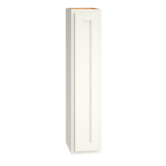 Diamond Express Jamestown 9-in W x 42-in H x 12-in D White Partial Overlay Wall Fully assembled Plywood Cabinet Recessed Panel Shaker