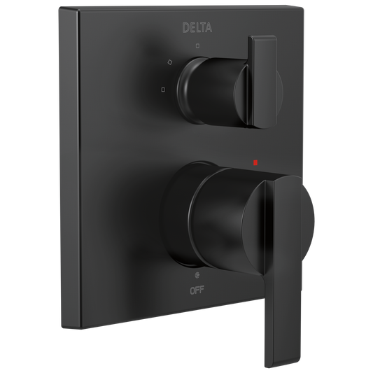 Delta Ara Matte Black 6.8125-in Universal Bathtub/Shower Diverter 0.5-in -ID