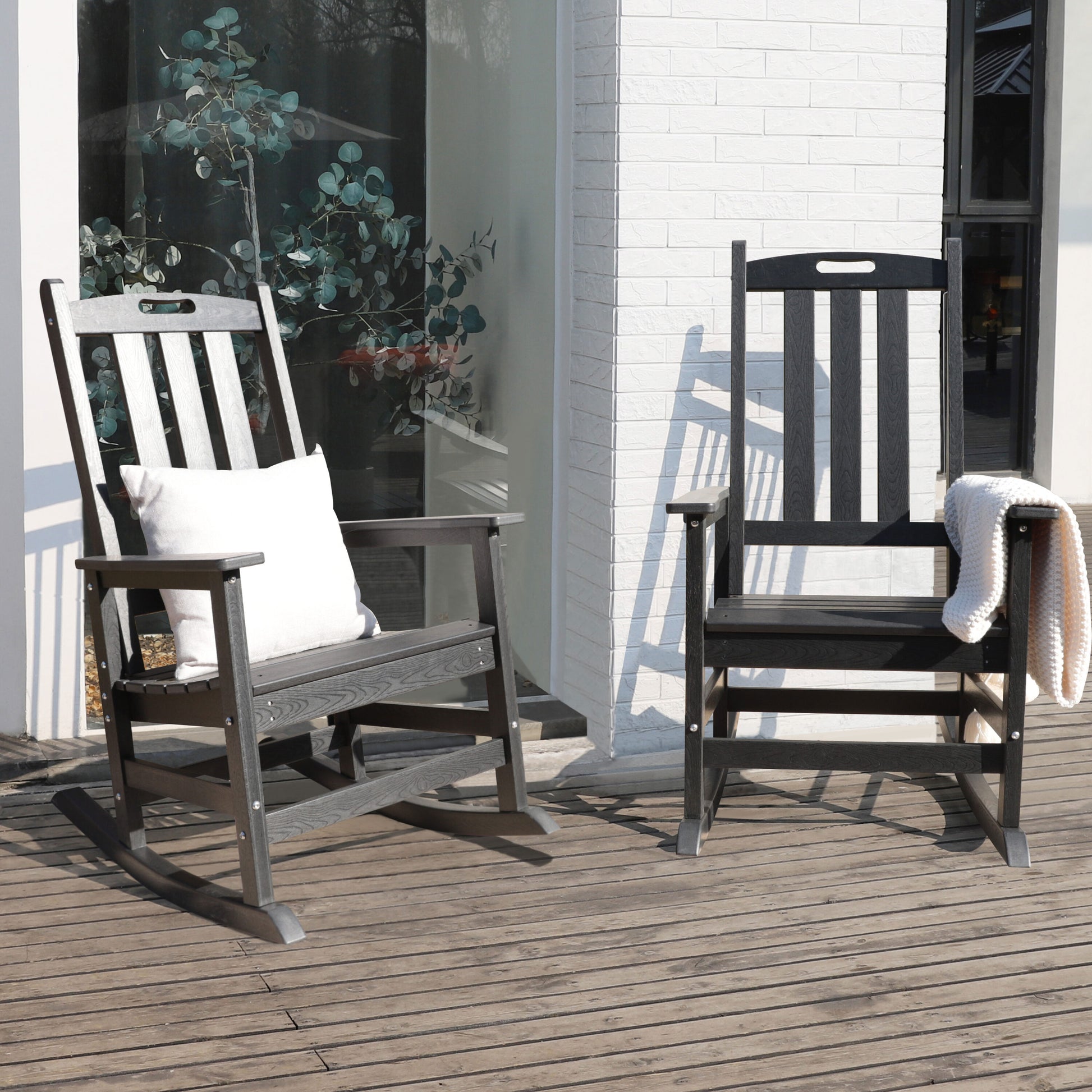 VEIKOUS 2 -Piece Patio Conversation Set with Black