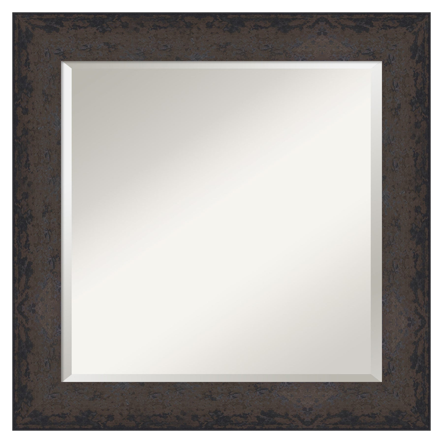 Amanti Art Dappled Black Brown Frame 25.5-Inches W x 25.5-Inches H Square Dappled Black Brown Framed Vanity Mirror