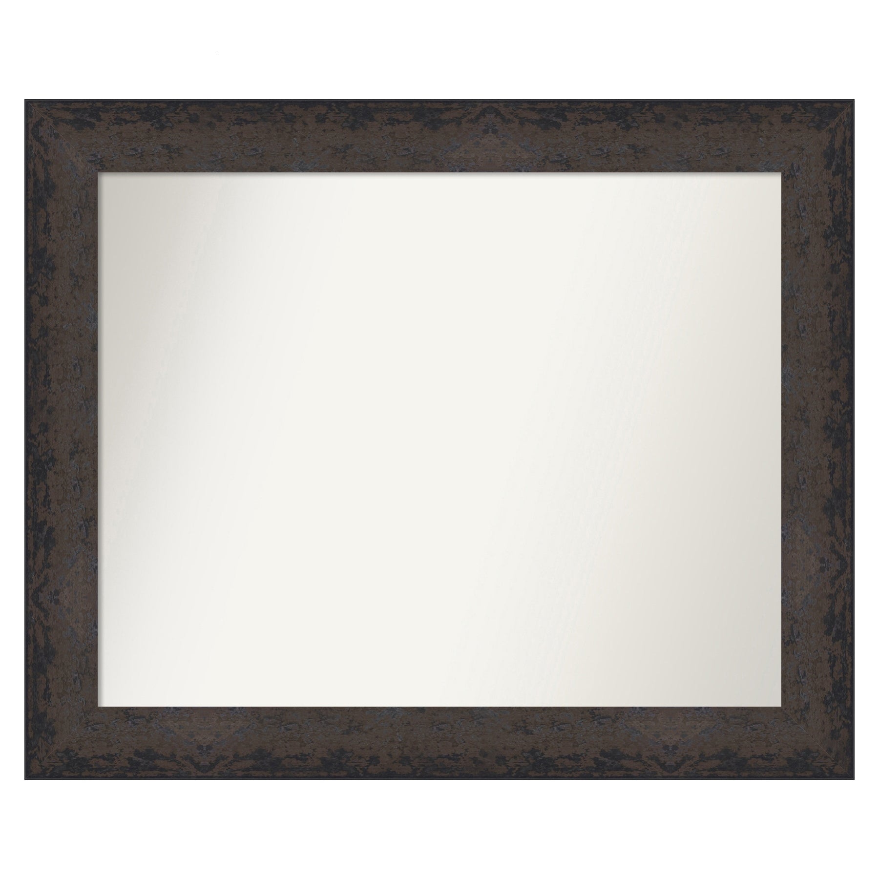 Amanti Art Dappled Black Brown Frame 33.5-Inches W x 27.5-Inches H Rectangle Dappled Black Brown Framed Vanity Mirror
