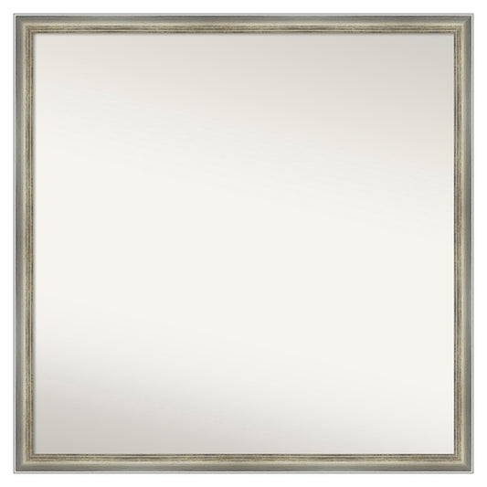 Amanti Art Salon Scoop Silver Frame 27.75-Inches W x 27.75-Inches H Square Salon Scoop Silver Framed Vanity Mirror