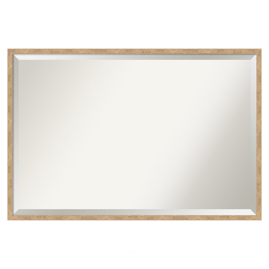 Amanti Art Imprint Light Bronze Frame 37-Inches W x 25-Inches H Rectangle Salon Scoop Silver Framed Wall Mirror