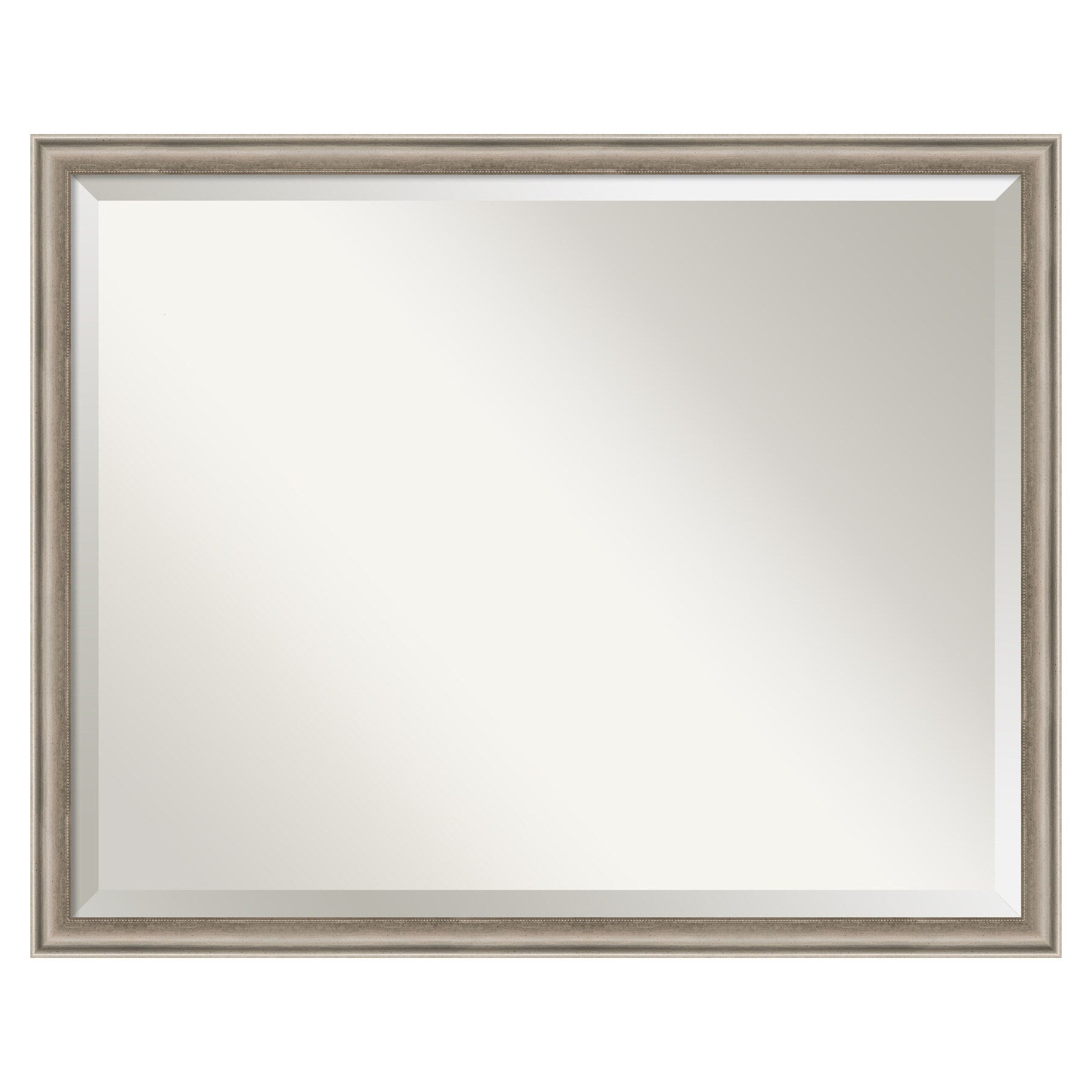 Amanti Art Salon Scoop Pewter Frame 30-Inches W x 24-Inches H Rectangle Salon Scoop Pewter Framed Wall Mirror