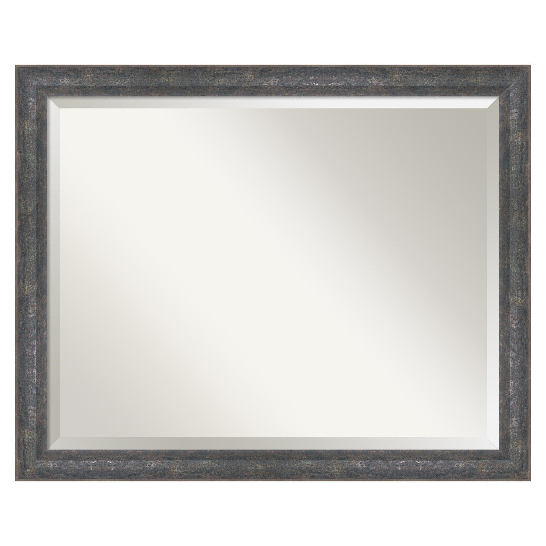 Amanti Art Angled Metallic Rainbow Frame 31.25-Inches W x 25.25-Inches H Rectangle Angled Metallic Rainbow Framed Wall Mirror
