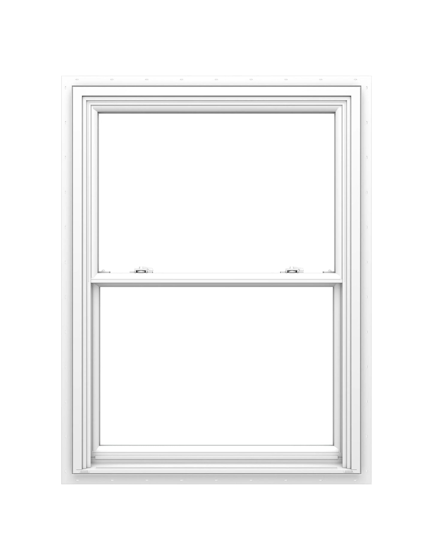 Pella 150 Series 35-1/2-in x 53-1/2-in White White Vinyl New construction Double Hung Window Low-E argon Double Pane Glass (Full Screen Included)