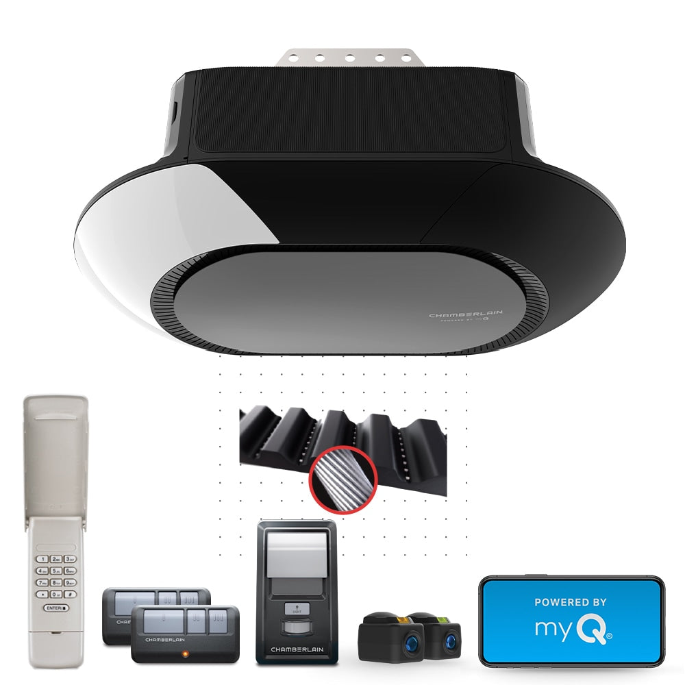 Chamberlain 3/4 Hps myQ Smart Belt Drive Garage Door Opener Wi-fi Compatibility LED Light B4603T
