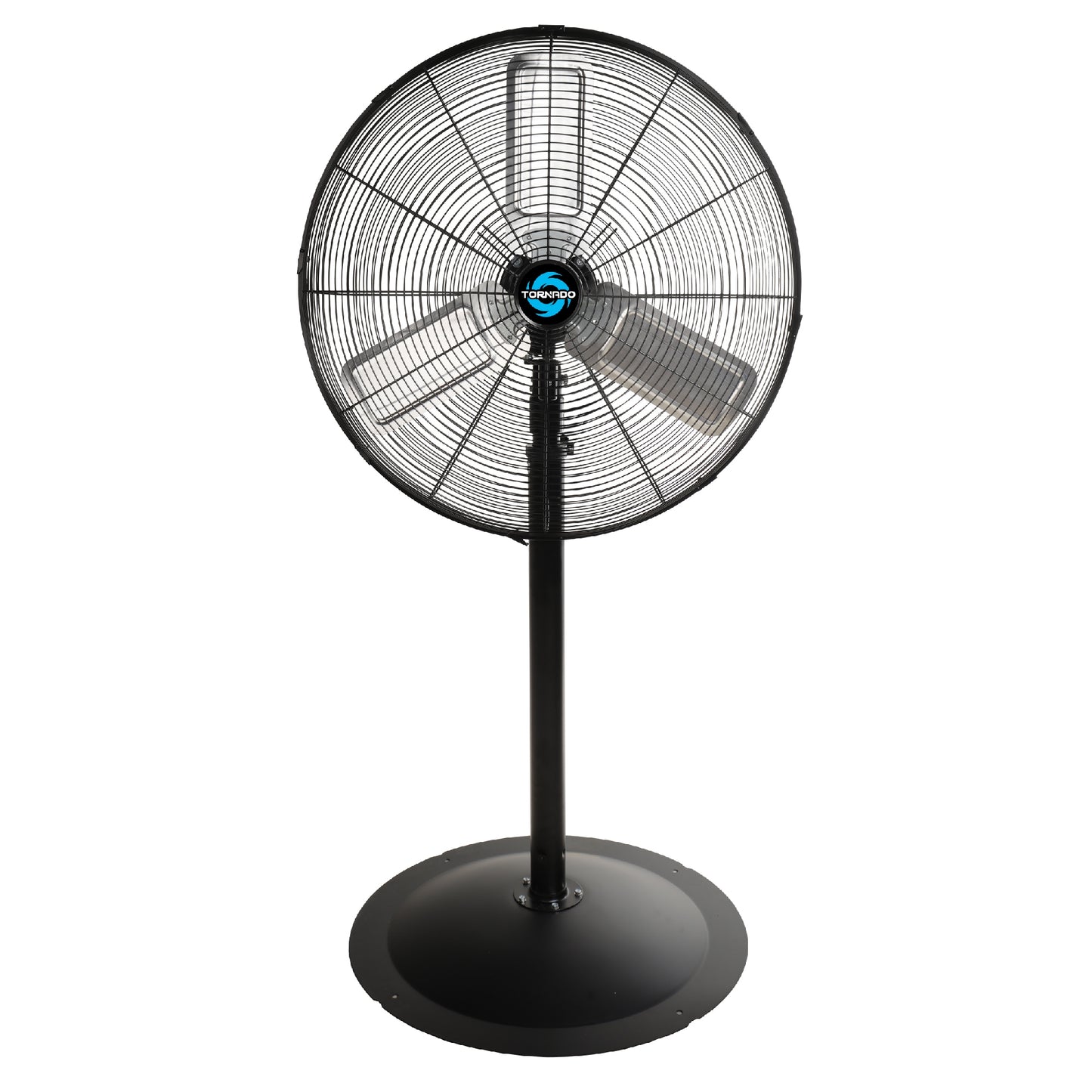Tornado Fans 24-in 120-Volt 3-Speed High Velocity Indoor Black Oscillating Pedestal Fan HI-FAN-24POF-1P