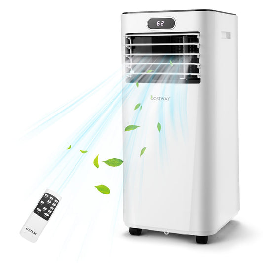 Costway 6000-BTU DOE (115-Volt) White Vented Portable Air Conditioner with Remote Cools 350-sq ft LWS00208