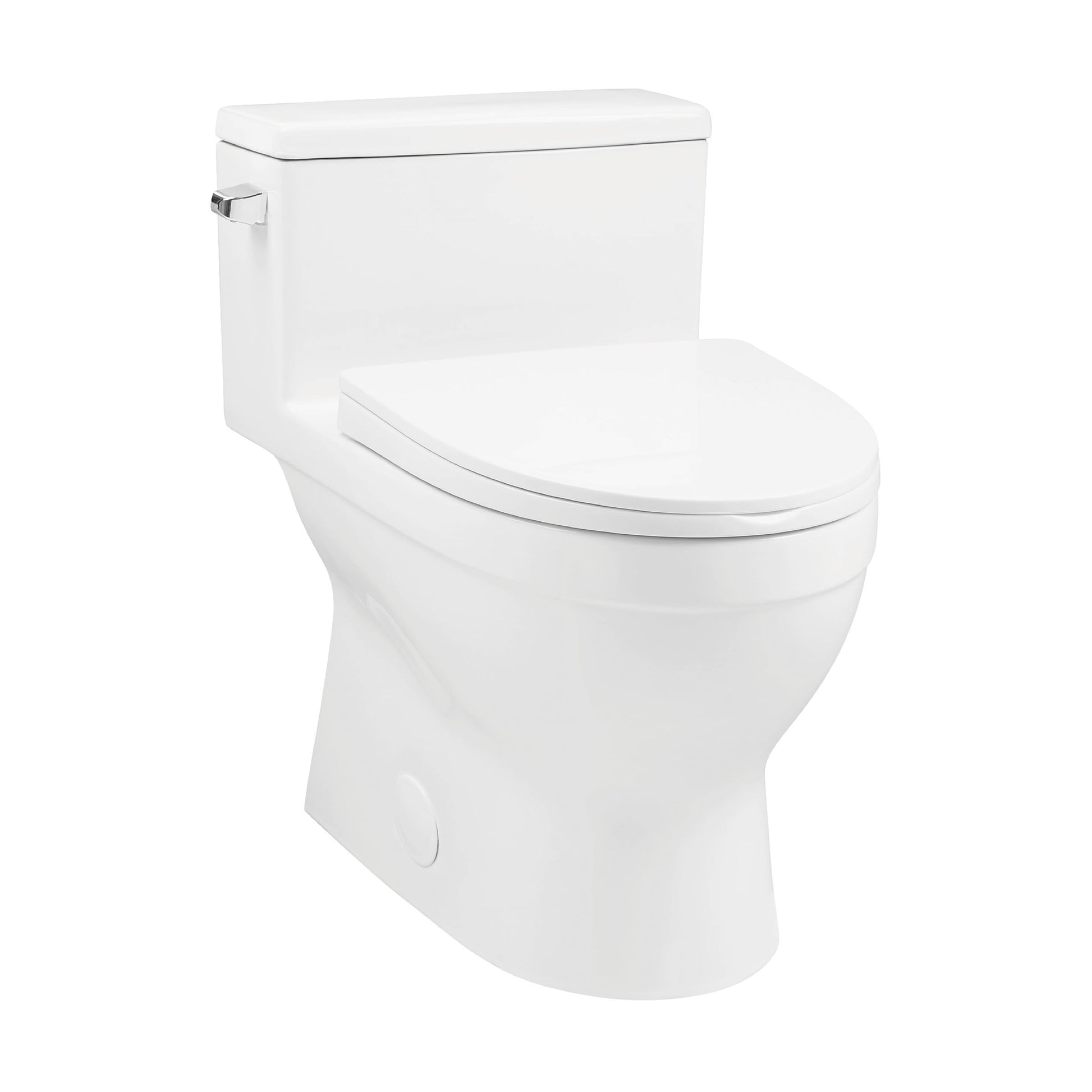 Swiss Madison Bidetelli Glossy White Elongated Standard height 12-in Rough-In 1.28 GPF Smart Compatible Soft Close 1-piece Toilet