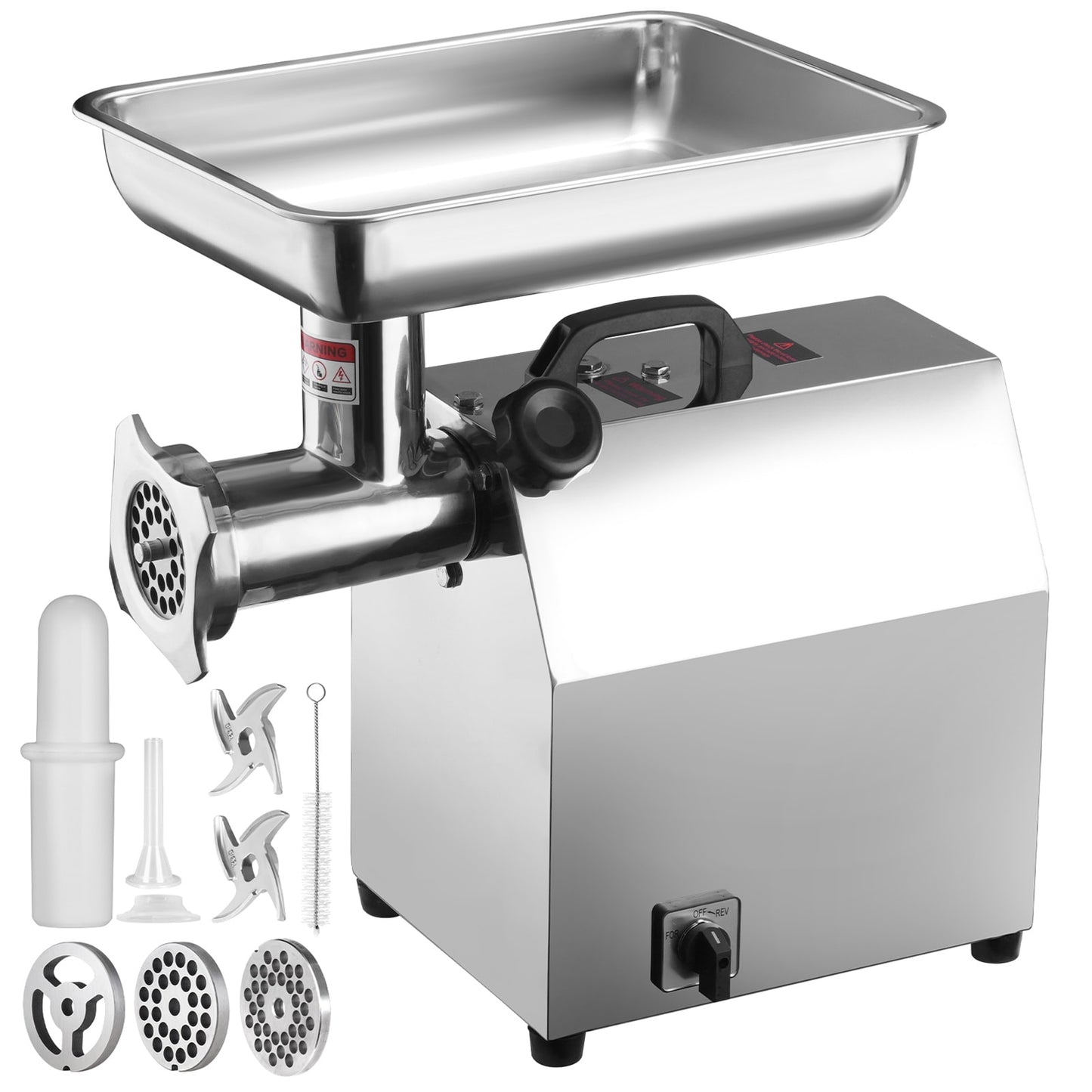 VEVOR Commercial/Residential Course Grind Stainless Steel Electric Meat Grinder (1100-Watt) DDJRJ750W80038FEQV1