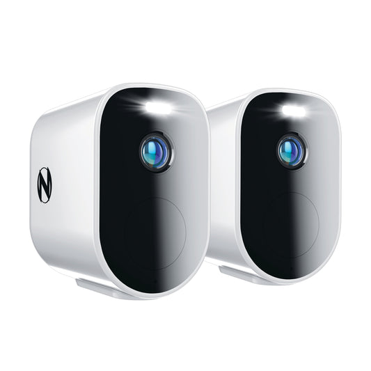 Night Owl FBWNIP4U Indoor/Outdoor 2-Camera 2K Battery-operated Spotlight Micro Sd Security Camera System CAM-2PK-B4LWNPU-FP-B