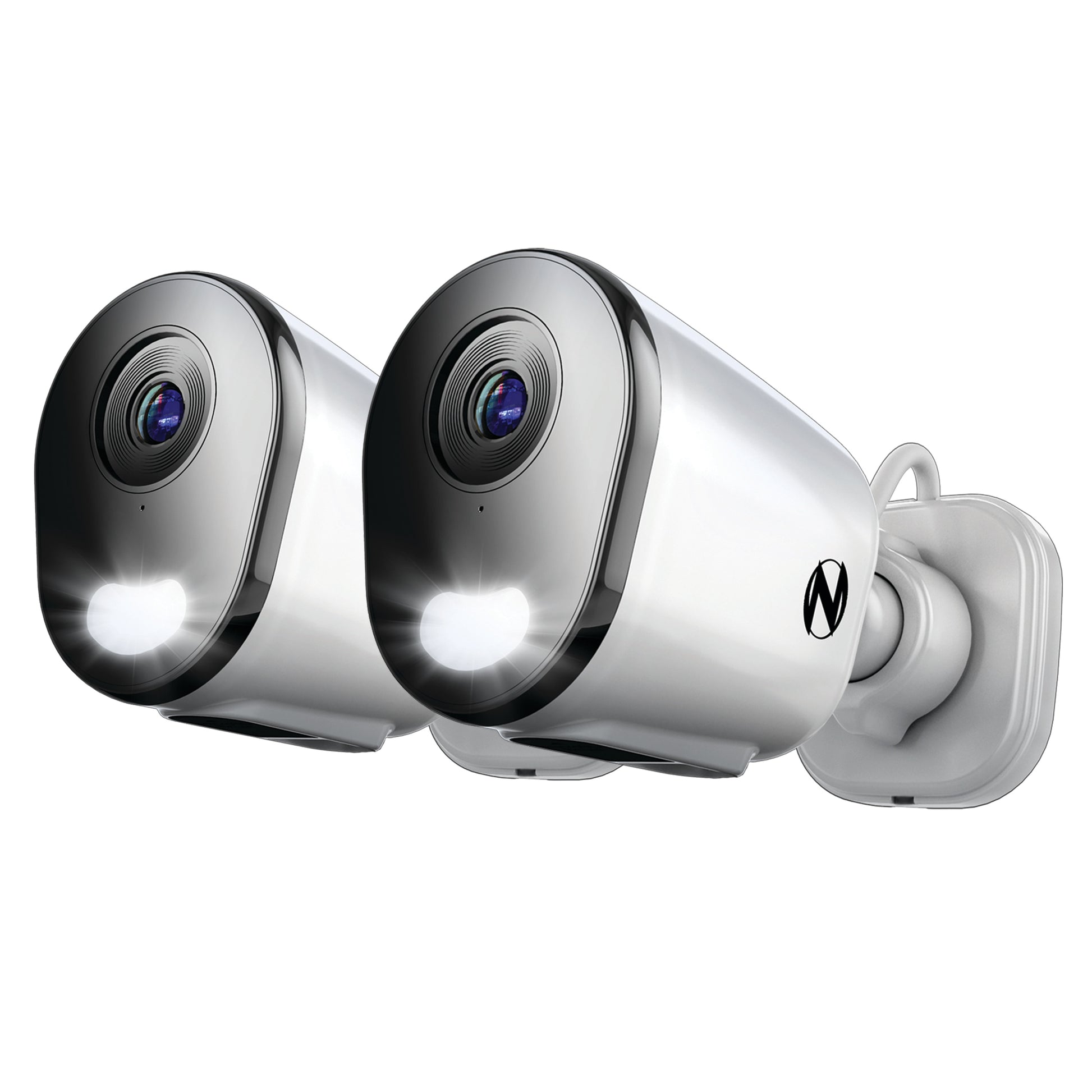 Night Owl FWIP4 Indoor/Outdoor 2-Camera 2K Plug Spotlight Micro Sd Security Camera System CAM-2PK-FWIP4L