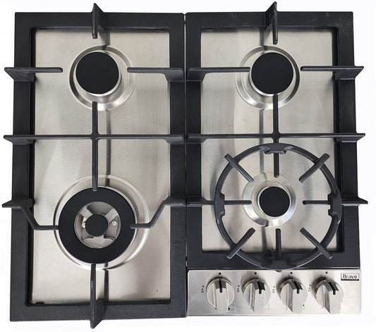 BRAVO KITCHEN 24-in 4 burners Stainless steel Gas Cooktop