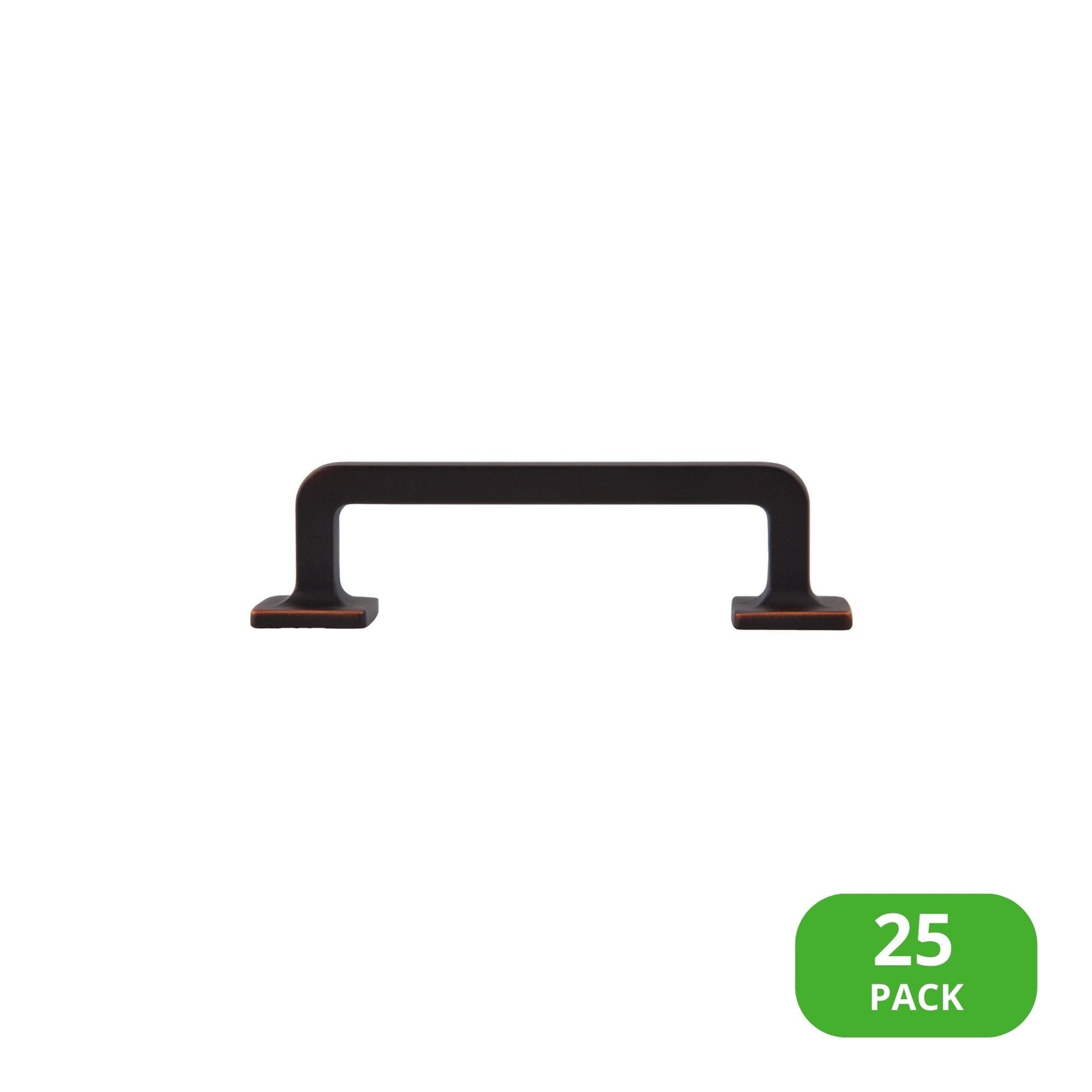 Sumner Street Home Hardware Boise 3-1/2-in (89Mm) Center to Center Oil-Rubbed Bronze Square Bar Drawer Pulls (25-Pack) RL022177