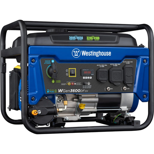 Westinghouse WGen3600DFcv Recoil Start 3600-Watt Dual Fuel (Gasoline/Propane) Portable Generator WGEN3600DFCV