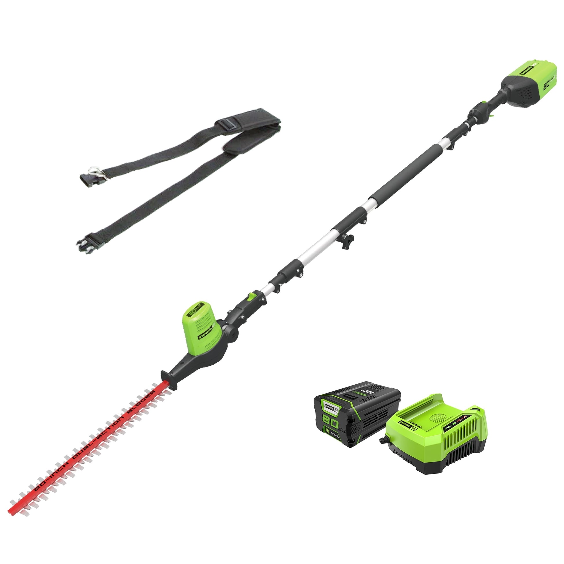 Greenworks Pro 80-volt Max 20-in Battery Hedge Trimmer 2 Ah (Battery and Charger Included) PH80B210