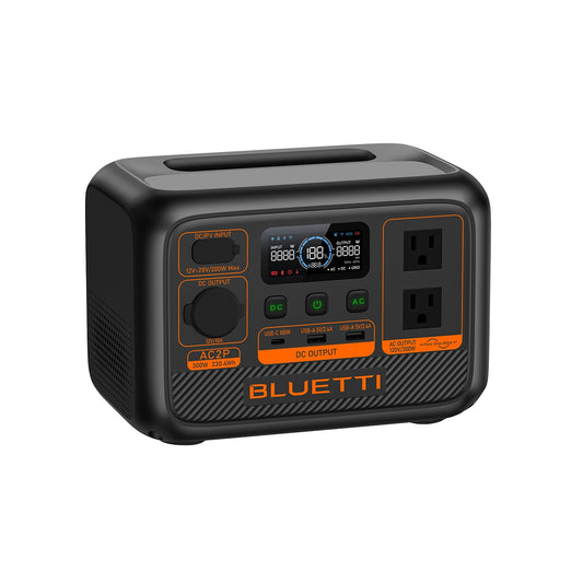 BLUETTI Premium Series 230.4Wh 300-Watt Portable Power Station AC2P-US-GY-BL-LWSUS
