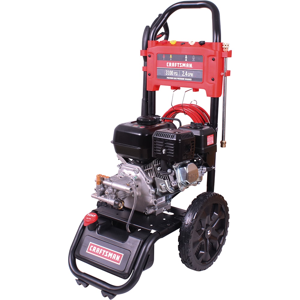CRAFTSMAN 3100 PSI at 2.4-GPM 3100 PSI 2.4-GPM Cold Water Gas Pressure Washer with 4 Spray Tips CMXGWFN061255