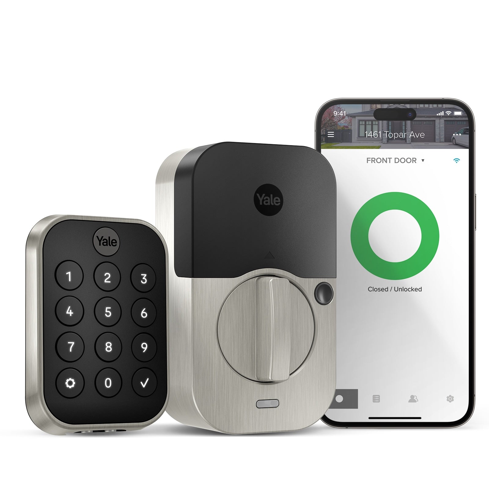 Yale Assure Lock 2 Satin Nickel Smart Lock Electronic Deadbolt with Wifi Bluetooth Keypad YRD430-WF1-619