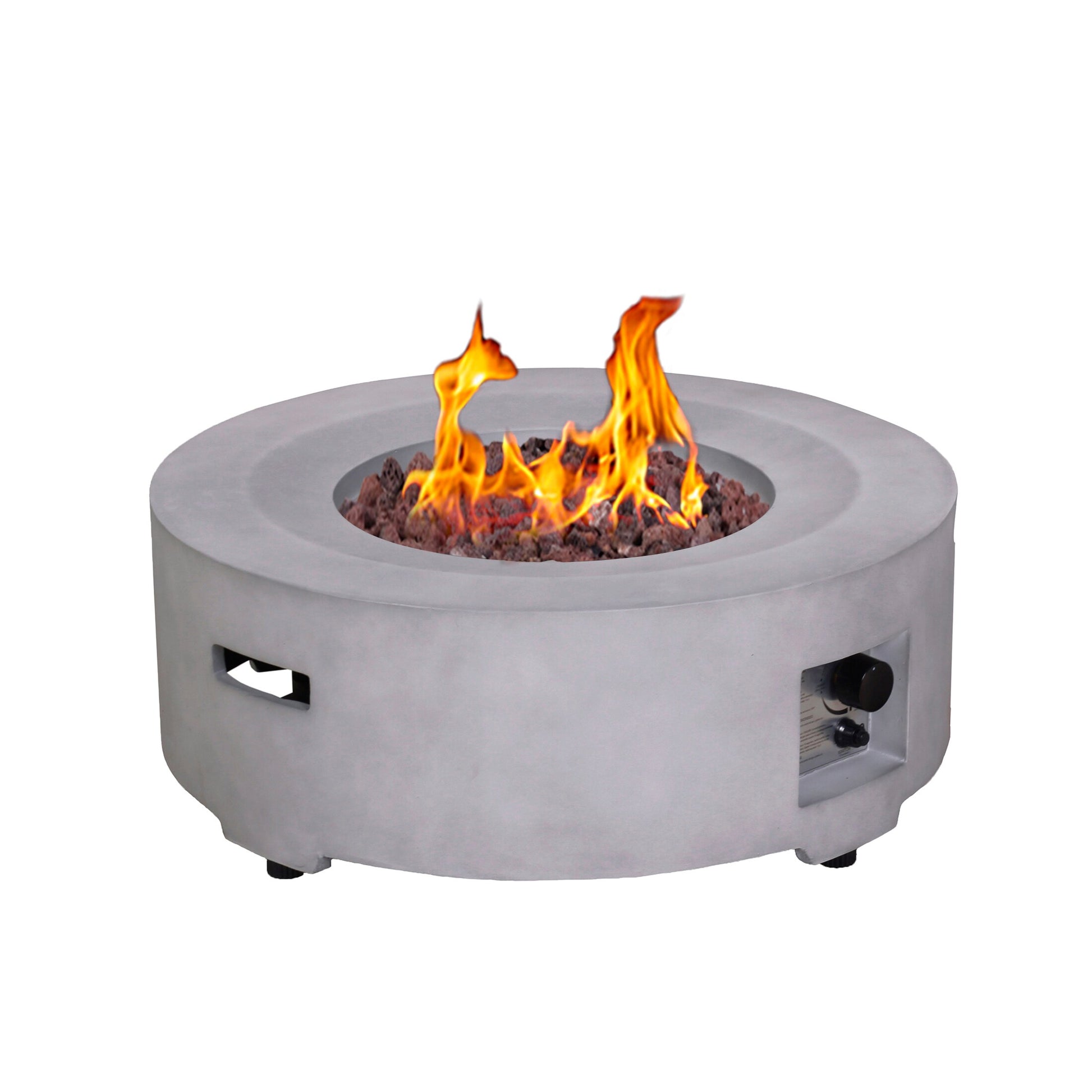 AHIOU HOME Adriana 30-in W 40000 Maximum BTUs Magnesium oxide Round Liquid propane Fire pit