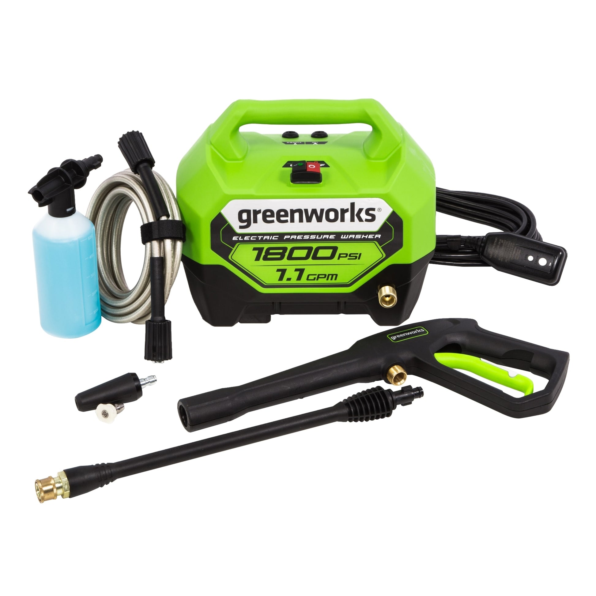 Greenworks 1800 PSI Cold Water with 2 Spray Tips GPW1804TN