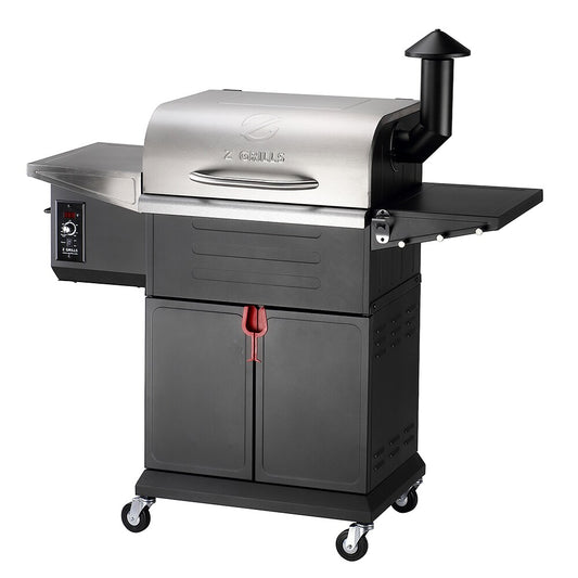 Z GRILLS ZPG-600D3E 572-Sq in Sliver Pellet Grill ZPG-600D3E