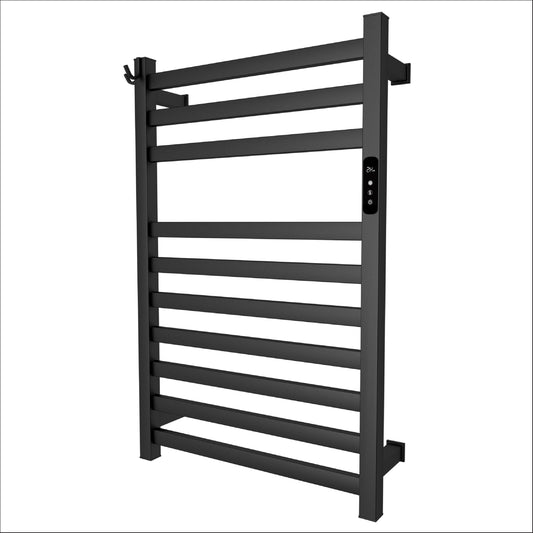 Brandon Basics Matte Black Hardwired/Plug-in Wall mount Towel Warmer 20.5-Inches x 4.875-Inches x 31.75-Inches