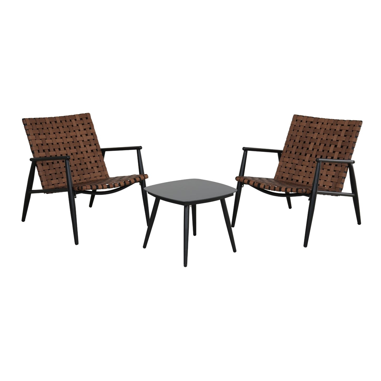 Mondawe 3 -Piece Rattan Patio Conversation Set