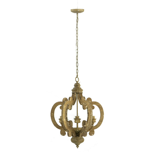 Flynama 6 -Light Brown Farmhouse Wood For Use in Dining Rooms, Foyers, Kitchens, Chandelier