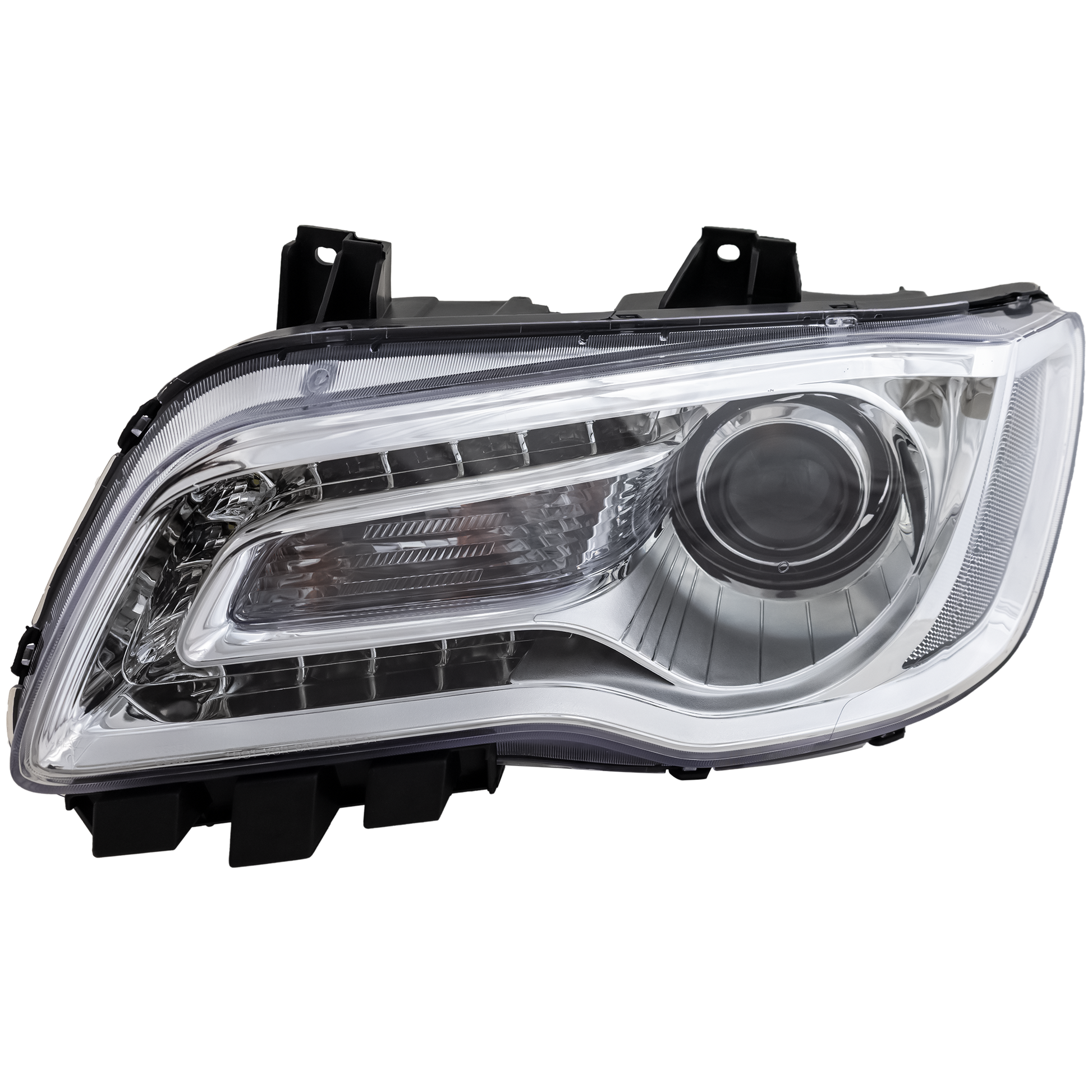 Garage-Pro Headlight Compatible with Chrysler 300 2015-2017 Lh Assembly Halogen Chrome Interior- Capa