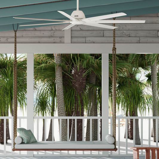 Hunter Downtown ENERGY STAR 72-in Outdoor Matte White with Matte White Blades Ceiling Fan ( 7 -Blade ) 6535521
