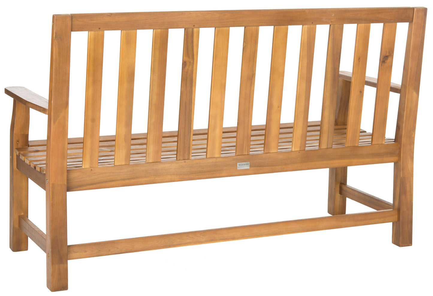 Safavieh Indaka 59.8-in W x 38.6-in H Natural Acacia Traditional Bench