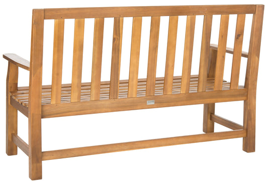 Safavieh Indaka 59.8-in W x 38.6-in H Natural Acacia Traditional Bench