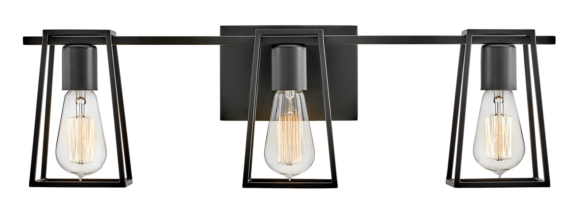 Hinkley Filmore 24-in 3 -Light Satin Black Transitional Vanity light 6588842