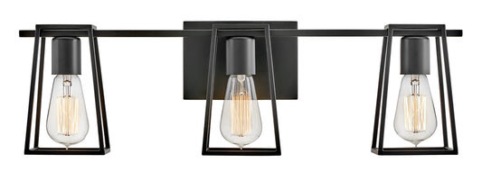 Hinkley Filmore 24-in 3 -Light Satin Black Transitional Vanity light 6588842