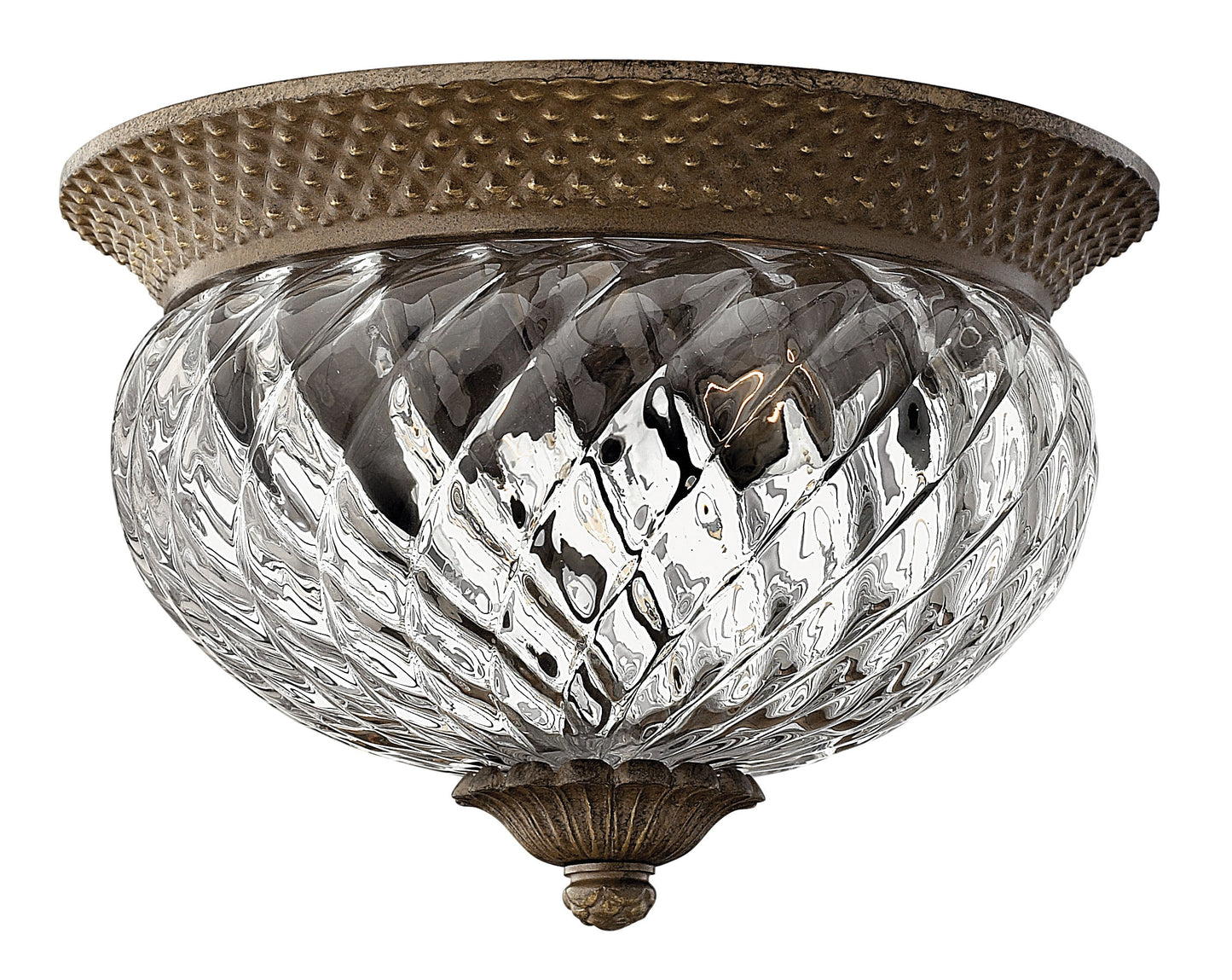 Hinkley Plantation 2 -Light 12-in Antique Bronze Flush Mount Light 6588853
