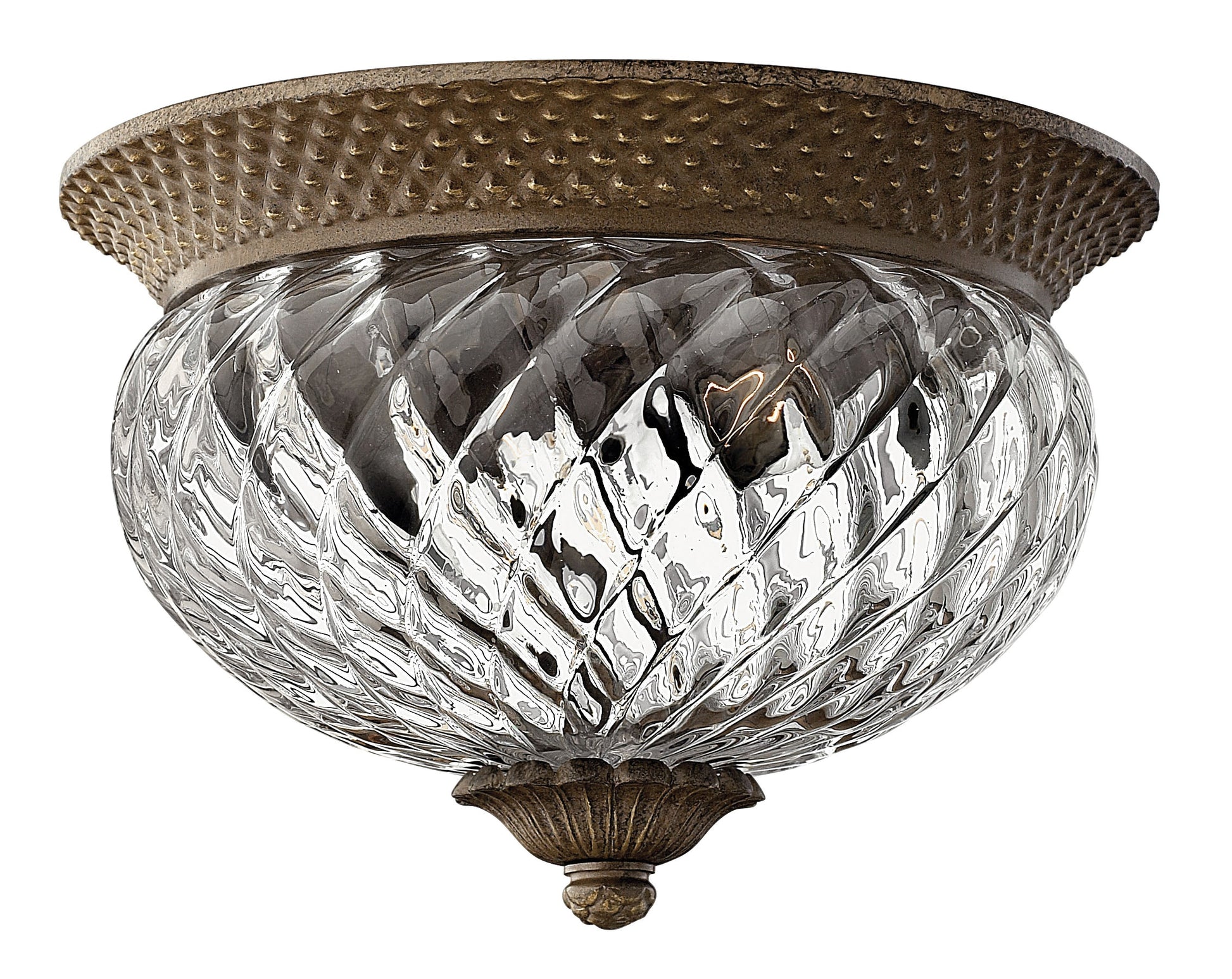 Hinkley Plantation 2 -Light 12-in Antique Bronze Flush Mount Light 6588853