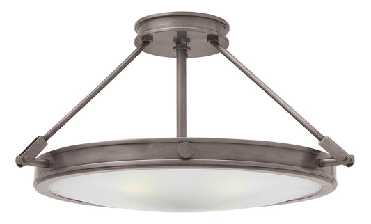 Hinkley Collier 4 -Light 22-in Antique Nickel Semi Flush Mount Light 6588912