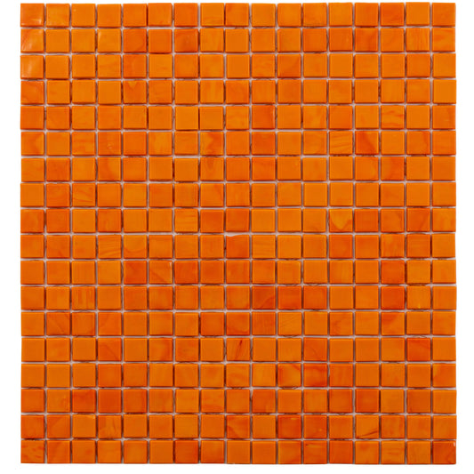 Apollo Tile Skosh Red-orange 11-1/2-in x 11-1/2-in Glossy Glass Mosaic Floor and Wall Tile (18.69-sq. ft/ Carton)