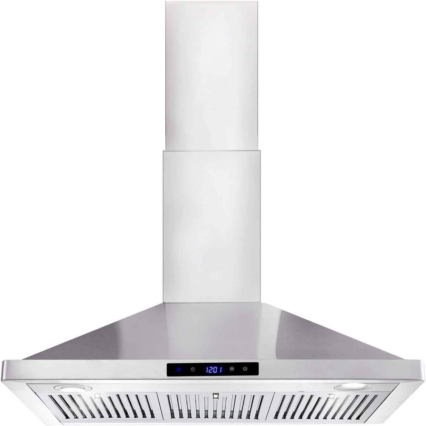 Tieasy 36 inch Convertible 700-CFM Brushed Stainless steel Wall-Mounted Range Hood